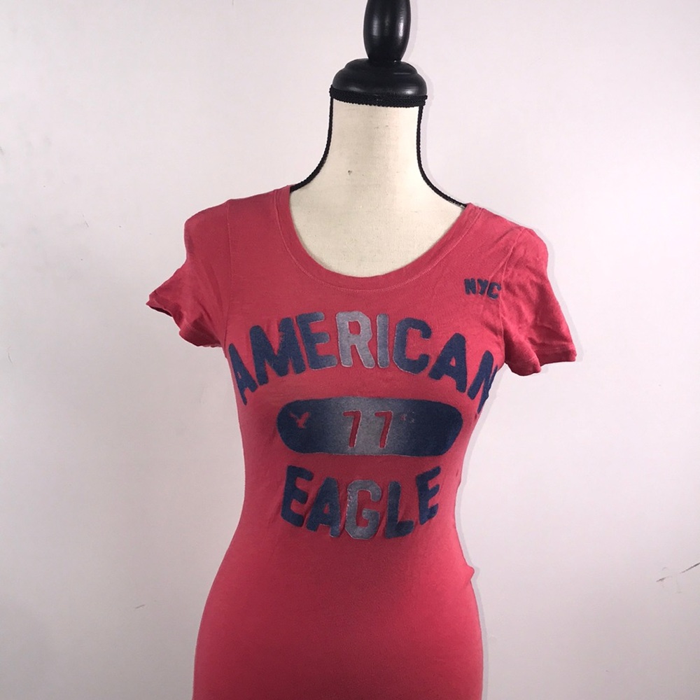 American eagle red/pink top